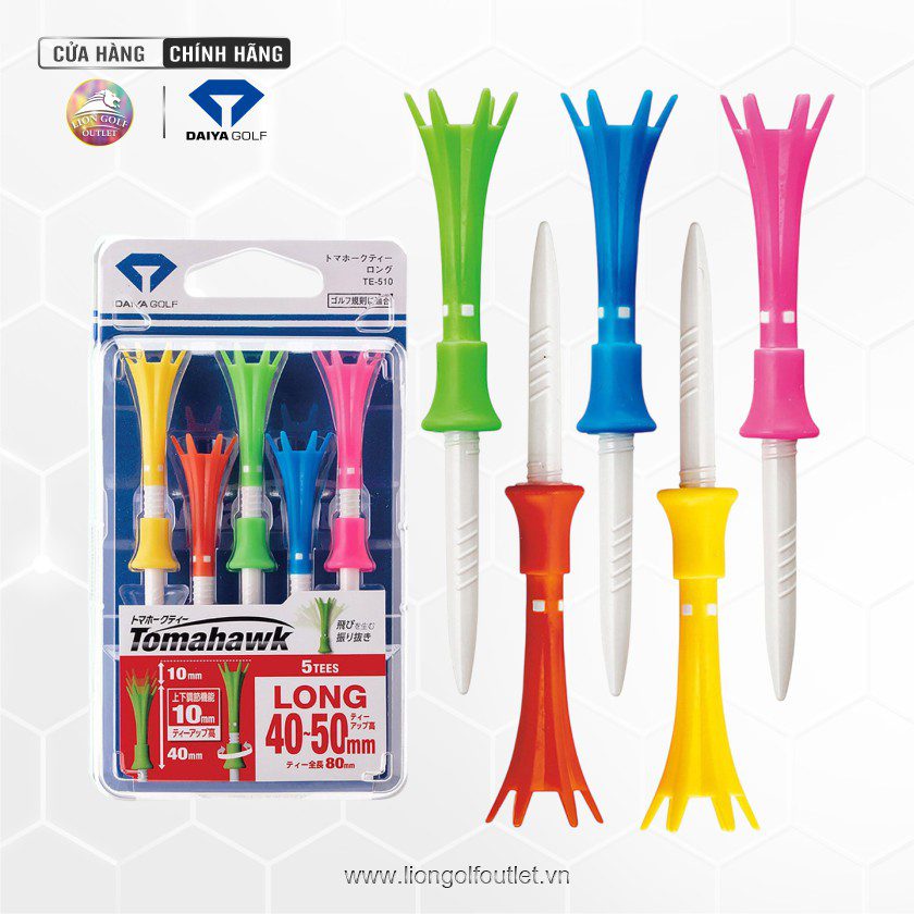 Daiya Tomahawk Tee Long Color 2 Daiya Tomahawk Tee Long Color - Đế đặt banh - Lion Golf Outlet