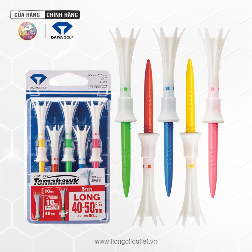 Daiya Tomahawk Tee Long Color 3 Daiya Tomahawk Tee Long Color - Đế đặt banh - Lion Golf Outlet