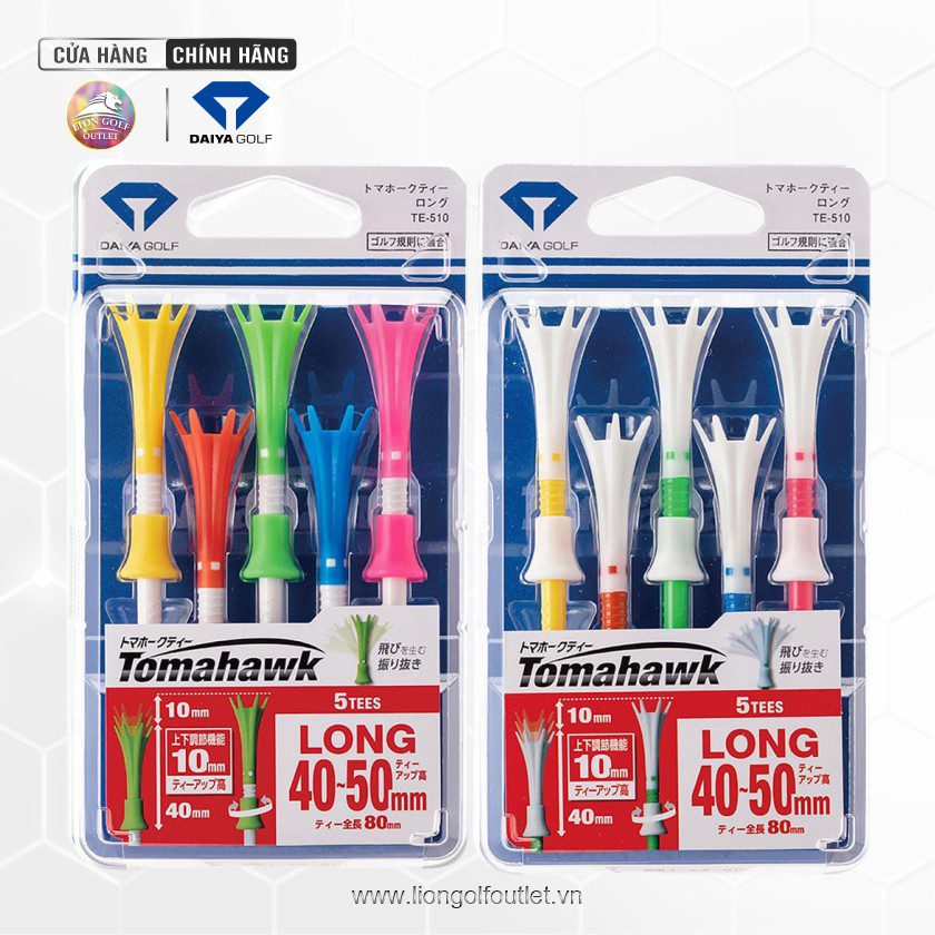 Daiya Tomahawk Tee Long Color 5 Daiya Tomahawk Tee Long Color - Đế đặt banh - Lion Golf Outlet