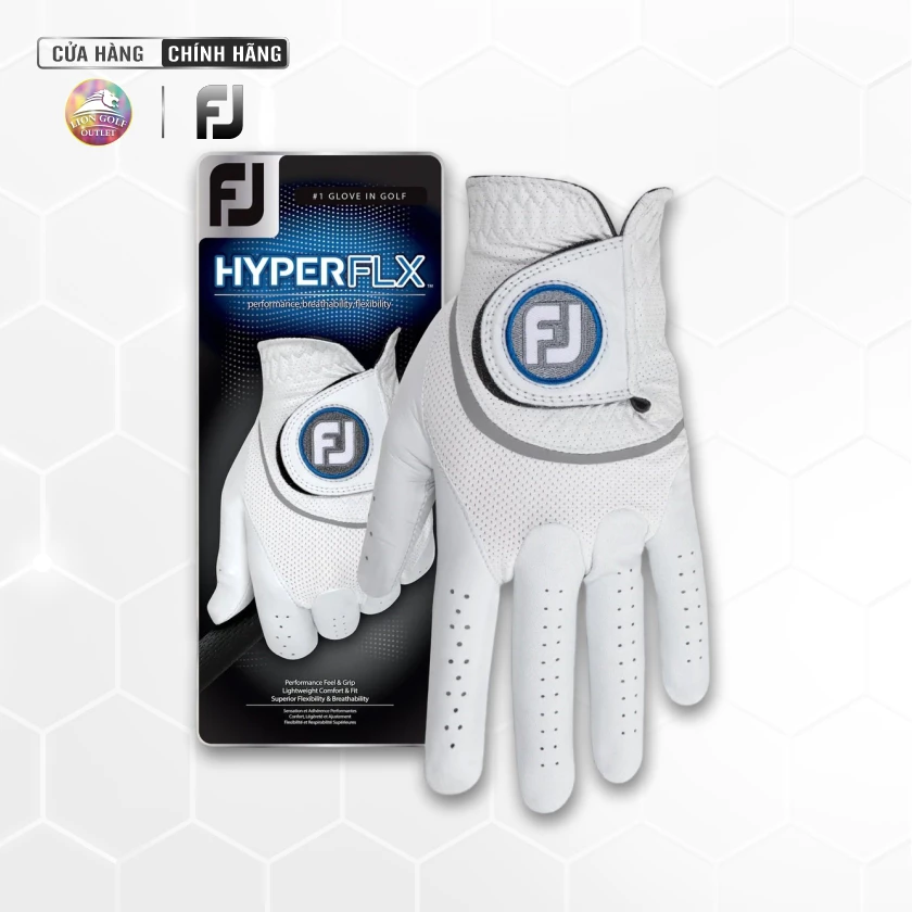 Găng Tay Golf Nam FJ BS HyperFLX MAL White EA