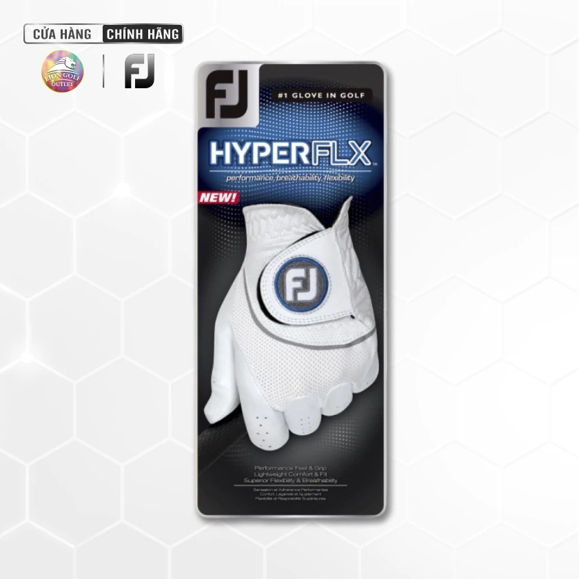 Găng Tay Golf Nam FJ BS HyperFLX MAL White EA