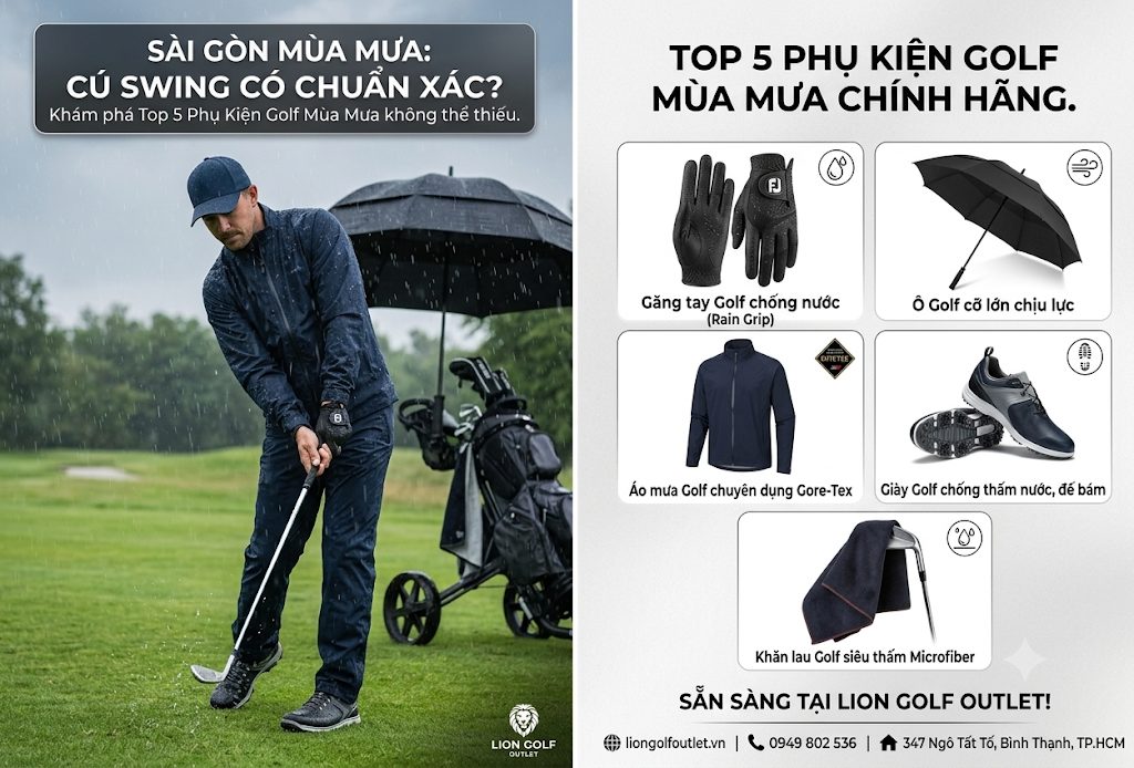 Top 5 Phụ Kiện Golf Mùa Mưa Chất Lượng Mà Mọi Golfer Sài Gòn Nên Sở Hữu